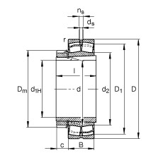 Bearing 23232-E1-K-TVPB + H2332 FAG