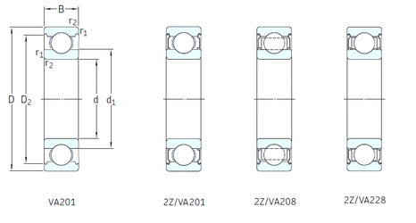 Bearing 6316-2Z/VA208 SKF