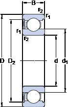 Bearing 6322-RS1 SKF