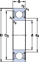 Bearing W 6000-2RS1 SKF