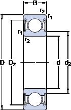 Bearing W 602 X-2ZS SKF