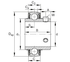 Bearing UC214-42 FAG