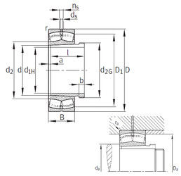 Bearing 23240-B-K-MB+AH3240 FAG