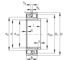 Bearing 23264-E1A-K-MB1 + AH3264G-H FAG