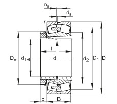 Bearing 23268-E1A-K-MB1 + H3268-HG FAG