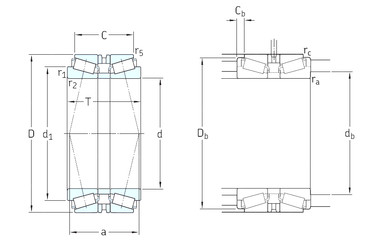 Bearing 32224T146J2/DB31C210 SKF