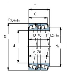 Bearing T7FC 055T73/QCL7CDTC10 SKF