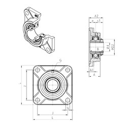 Bearing UKF324H SNR