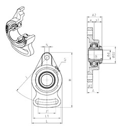 Bearing UKFA210H SNR