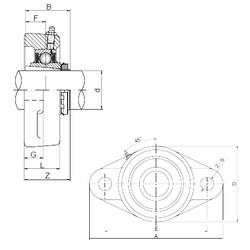 Bearing UKFL216 ISO