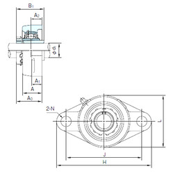 Bearing UKFL211+H2311 NACHI