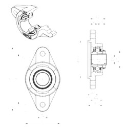 Bearing UKFLZ208H SNR