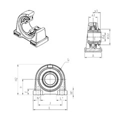 Bearing UKPAE206H SNR