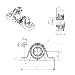 Bearing UKPE215H SNR