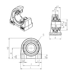 Bearing UKPG210H SNR