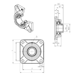 Bearing USF203 SNR