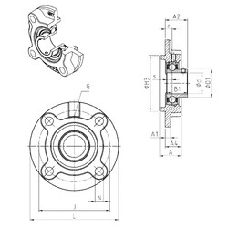 Bearing USFC210 SNR