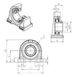 Bearing USPA203 SNR