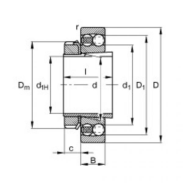 Bearing 2317-K-M-C3 + H2317 FAG #1 image