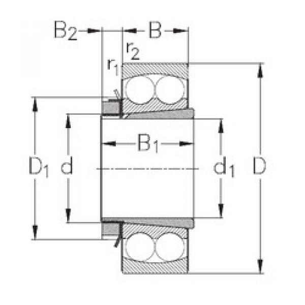 Bearing 2318-K+H2318 NKE #1 image