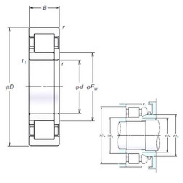 Bearing NUP2222EM NSK #1 image