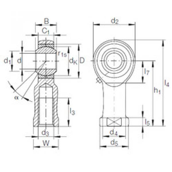 Bearing GIKFR 14 PB INA #1 image